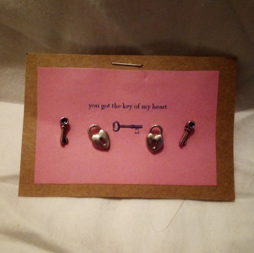 Lock & Key Earring Set